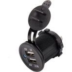 Aogo Su Geçirmez 12V USB Priz Motosiklet Araba Tekne Çift USB Şarj Soketi 5V1A 5V2.1A