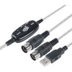 Aogo USB Midi Kablo 5 Pin Din Kablo USB Çevirici Klavye Org Midi Müzik Düzenleme Kablosu 1 In 1 Out Mıdı - Gümüş