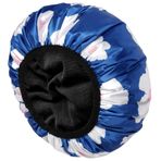 AOGOE Duş başlığı, Kadınlar için Kuru Saç Fonksiyonlu Ekstra Büyük Üçlü Katmanlı Suya Dayanıklı Banyo Şapkası, Mikrofiber Havlu Kumaş İpeksi Saten, Yeniden Kullanılabilir Uzun Saç Banyo Kapağı, Saç