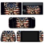 AoHanan Amerikan Bayrağı Geyik Anahtarı Cilt Tam Set Sticker Wrap Vinil Çıkartması Oyun Anahtarı Standart ile Uyumlu
