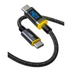 AOHI 140 W USB C Kablosu, Ekranlı, Magline Naylon 1,2 m Tip C Hızlı Şarj Kablosu - iPhone 15 Pro Max, Galaxy, MacBook Pro/Air, iPad Pro/Air, Pixel ve Daha Fazlası ile Uyumlu