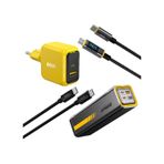 Aohi Magcube 67w 2 Portlu Şarj Adaptörü, 27.600 Mah 240w Pd3.1 Powerbank, 140w Led Ekranlı Naylon Ör