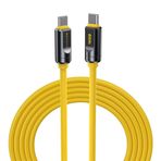 Aohi The Future Adonis 240W Sarı Type-C to Type-C 1 mt PD 3.1 120 GBPS 8K Süper Hızlı Şarj ve Data Kablosu