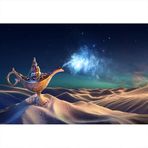 Aoihrraan 1,5x1m Aladdin sihirli lamba zemin sihirli dilek gizemli cin çöl arap peri masalı gece fotoğrafçılık arka plan mitoloji şişe doğum günü partisi çocuklar portre fotoğraf stüdyosu sahne