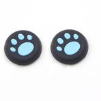AOKADUTE Silikon Başparmak Kavrama Kapağı Thumbstick Joystick Sony PS3 PS4 PS2 Xbox One Xbox 360 Xbox One X S PS4 Pro İnce Kedi Baskı (2 ADET Mavi)