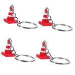 AOKWAWALIY 3 adet mini trafik polisi anahtarlık cüzdan için anahtarlık küçük anahtarlık el çantası için küçük anahtarlık oyuncak nota anahtarı reçine, Resimde gösterildiği gibi x 4 adet, 8.50X2.50X1.70CMx4pcs