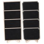 AOKWAWALIY Holzhandwerk 20 adet mini ayaklı tahta, minyatür masa tahtası, büfe, yemek levhası, düğün tabelası, tahta, menü panosu, yemek levhaları, tahta, ahşap, çok fonksiyonlu, küçük çalışma masası