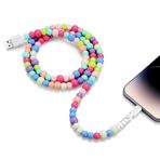 Aolcev iPhone 66W için Sevimli Şarj Kablosu Hızlı iPhone Şarj Kablosu Dayanıklı Boncuklu iPhone Şarj Kablosu Şık ve Sevimli Şarj Kablosu iPhone 14 13 12 11 Pro Max Xr Xs X 8 7 6 Plus iPad Pro/Hava/Mini (3,3