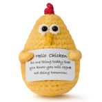 Aolso Patates pozitif bebek toprak eğlenceli, komik, pozitif kartlı, erkek kızlar için, mini patates oyuncakları, ev ofis için, doğum günü hediyeleri (küçük sarı tavuk)