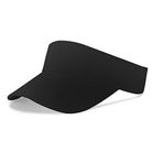 Aomig Visor Cap, modaya uygun siperli şapka, erkek ve kadın, nefes alabilir ve ter emici, yazlık şapka, güneş vizörlü, güneş koruması, şemsiye kepi, dış mekan, golf, beyzbol tenis için (siyah)