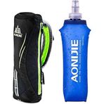AONIJIE Koşan elde tutulan 500 ml su şişesi tutucu, bilek saklama torbası, içecek sırt çantası, Hydra Fuel Soft Flask Marathon Race (siyah)
