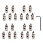 AONTOKY 20 ADET DIA 1.3mm Ayarlanabilir RC Uçak Pushrod Bağlayıcı Bağlantı Durdurucu Model Uçak DIY Yedek Parçaları