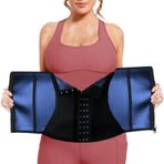 AOOWU Kadın Erkek Bel Eğitmeni, Ayarlanabilir Ter Bel Eğitmeni, Ter Göbek Bandı, Egzersiz Spor Kemeri, Korse Vücut Şekillendirici, Sauna Etkisi Yağ Yakıcı Egzersiz Kemeri, Sırt Bel Desteği Kemeri, XL