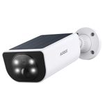 AOQEE 2K Solar Kamera Dış Mekan Kablosuz-2.4Ghz WiFi Kameralar Ev Güvenliği, Sürekli Güç, Renkli Gece Görüşü, SD Kart/Bulut Depolama, Su Geçirmez, Alexa/Google Home S1 ile Uyumlu (1 Paket)