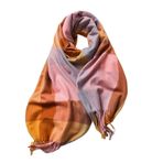 Aorom Ekose Dopamin Turuncu 68x182 cm Kadın Şal