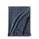 Aorom Ekose Siyah 70x190 cm Kaşmir Çizgili Baskılı Kadın Şal
