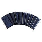 AOSHIKE SUNYIMA 10 Adet 5 V 60 mA Epoksi Güneş Paneli Polikristal Güneş Pilleri Güneş Pil Şarj Cihazı için Güneş Pilleri Kendin Yap Solar Syatem Kitleri 68 mm x 37 mm / 2,67 inç x 1,45 inç 5 V Güneş Pilleri