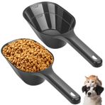 Aosnare 2 Adet Köpek Maması Kepçesi, Evcil Hayvan Maması Kepçesi, Kedi Maması Ölçüm Bardakları, Köpek, Kedi, Gelincik ve Tavşan Yemi için Rahat Uzun Saplı Kepçe, 1 Bardak Boyutu Evcil Hayvan Maması