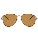 AOURBENE Vintage Yuvarlak Havacı Güneş Gözlüğü Erkekler Sürüş Güneş gözlükleri Polarize Lens UV400 Koruma, Çay Çerçevesi Kahverengi, 145 * 51