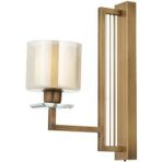 AP-60190-1E Eskitme Kaplama Aplik E27 Metal Kristal 15X32CM