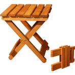 Apak Ahşap Katlanır Kamp Balkon Taburesi 30CM 30CM Yerden Yükseklik 42 cm - 30cm x 30cm - yerden yükseklik : 42cm - Ahşap Rengi