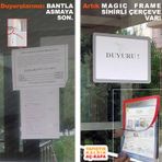Apartman Ve Asansör Esnek Çerçeve Duyuru Panosu 2 Adet A4 gri