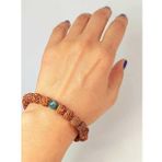 Apatit Taşlı Rudraksha Tohum Unisex Bileklik 8mm