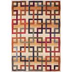 Apatiti Turuncu Geometrik Pamuk Makinada Yıkanabilir Kaymaz Taban Dijital Makine Baskı Salon Halı-I-Haln-HLN1221-120x300