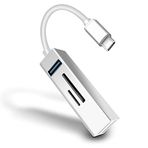 Apera BN08 Macbook ve Android İçin 5 in 1 Alüminyum Type-C to USB 5GBPS 3.0 Çoklayıcı Hafıza Kartı Okuyucu OTG