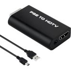 Apera G300 Ps2'den Hdmi'a Çevirici Adaptör Hdtv 3,5 mm Ses Çıkışlı Mini Usb'den Usb'ye Kablo ile Güç Alır Ps2 Slim Desteklemez