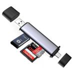 Apera Gn-26 3 In 1 Otg Kart Okuyucu USB - Micro USB - Type-C Android Hub - Gri
