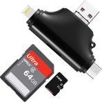 Apera Gn-27 Otg 4 In 1 Micro USB Flash Disk Type C Mikro Sd Kart Okuyucu Ios iPhone Android Apera Gn-27 Otg 4 In 1 Micro USB Flash Disk Type C Mikro Sd Kart Okuyucu Ios iPhone Android - Siyah