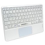 Apera GN-61-N Kablosuz Bluetooth Türkçe Q Klavye Touchpadli Ultra İnce Telefona Bağlanır Bilgisayara Bağlanır Tablete Bağlanır Televizyona Bağlanır (Beyaz)
