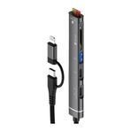 Apera Nr43 5İn1 Apple İphone Hızlı Şarj Aleti Type-C Lightning Multi Girişli Hub Dock Usb 3.0 Kart Okuyucu