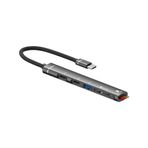 Apera NR44 5in1 Apple iPhone Uyumlu Hızlı Şarj Aleti Type-C Hub Dock USB 3.0 Kart Okuyuculu Tamamı Metal Kasa