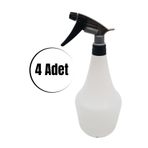 Apex Boş Sprey Şisesi- Gri Sıvı Püskürtme Sprey Şişesi ,Kimyasala Dayanıklı 4 Adet