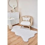 Apex Reiki Beyaz Peluş Post Şekilli Halı