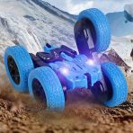 Apexma 2.4ghz Uzaktan Kumandalı Full Fonksiyon Yedek Şarjlı Batarya Işıklı 4x4 Rc Akrobat Araba Mavi