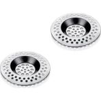 Apiko Shop Paslanmaz Metal 2'li Yuvarlak Mutfak Lavabo Içi Gider Süzgeci, Banyo Evye Deliği Çöp Tıkacı - 1 Adet