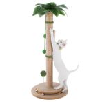 Aplatho Kapalı Kediler Yetişkinler için Tırmalama Direkleri - 84,3 cm Uzun Kedi Sisal Halatlı Tırmalama Postu - Etkileşimli Top Pisti ile Sevimli Yavru Kedi Ağacı Tırmalama Direği