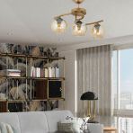 Aplika Elite 3'lü Eskitme Bal Camlı Modern Avize