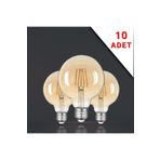Apliqa 10 Adet Led Filamanli E27 Rustik 6 Watt 2500k Gün Işığı G95 Ampul