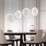 Apliqa 12180-04S-CH Furmet 4'lü Sıralı Krom Sarkıt Ledli Modern Mutfak Koridor Led Salon Sarkıt Avize