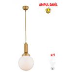 Apliqa 3381-01-FR Arlo Tekli Camlı Eskitme Sarkıt Avize