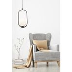 Apliqa 353701BL Lorin Tekli Siyah Sarkıt Beyaz Camlı Koridor Salon Avize