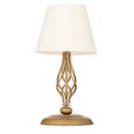 Apliqa 3596-1M-FR-WH Lupin Beyaz Şapkalı Eskitme Abajur