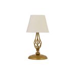 Apliqa 3596-1M-GD-WH Lupin Beyaz Şapkalı Gold Abajur