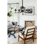 Apliqa 3694-04-BL Erza 4lü Siyah Salon Avize