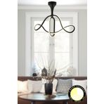Apliqa 3807-01-BL Helin Siyah 50 Watt 3 Renkli Modern Tasarım Led Avize
