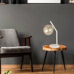 Apliqa 3839-01-WH Feris Beyaz Silme Bal Camlı Salon Abajur